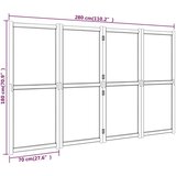 Sobna pregrada s 4 panela crna 280 x 180 cm | shoptok.hr