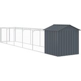  Kućica za pse s krovom antracit 117x609x123 cm pocinčani čelik | shoptok.hr