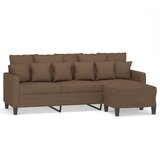 Maison Chic kavč - Sofa - Kanape s stolčkom za noge rjav 180 cm blago, (21726944) Cene