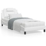 vidaXL Okvir kreveta s LED svjetlima bijeli 90 x 190 cm umjetna koža Cijene