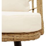 vidaXL Vrtni stol z blazinami Natural Poly Rattan | Shoptok.si