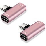 INF Komplet 2x Type-C adapterja za hkratno polnjenje in zvok, združljiv s Huawei PinkGold, (5000326829) Cene