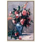  Slika - Pierre-Auguste Renoir – Vase of Roses 80x120 U prirodnom drvenom okviru | shoptok.hr