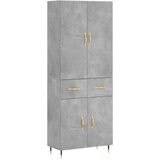  Visoka komoda siva betona 69,5x34x180 cm od konstruiranog drva | shoptok.hr
