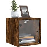  Noćni ormarić sa staklenim vratima boja hrasta 35 x 37 x 35 cm | Eponuda.com