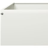  Povišena vrtna gredica bijeli 100 x 100 x 18,5 cm od čelika | Eponuda.com