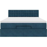  Ottoman krevet s madracem i LED diodama tamnoplavi 140x200 cm baršun | shoptok.hr