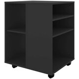 vidaXL Omarica na kolesih črna 60x53x72 cm iverna plošča | Shoptok.si