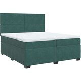  Krevet s oprugama i madracem tamnozeleni 200x200 cm baršunasti | shoptok.hr