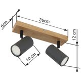 Globo Robby Stropni reflektor (35 W, Do x Š x V: 26 x 6 x 12 cm, Les, GU10) | Shoptok.si