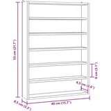  Drvena kolekcionarska vitrina sa 6 polica 40x8,5x55 cm | shoptok.hr