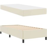  Krevetna konstrukcija s madracem Krema 90 x 200 cm tkanina | shoptok.hr