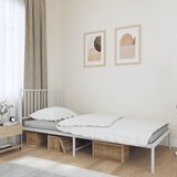 Metalni Kovinski posteljni okvir z vzglavjem bel 100x200 cm Cene