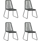  5-dijelni vrtni blagovaonski set od PVC ratana crno-smeđi | Eponuda.com
