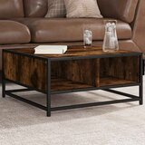  Stolić za kavu boja hrasta 60,5x60,5x30 cm od drva i metala | Shoptok.si