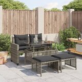 Maison Chic Seti vrtnega pohištva - Vrtna garnitura - Vrtni pohištvo set 4-delna z blazinami poli ratan steklo, (21816169) | Shoptok.si