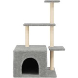 vidaXL Penjalica za mačke sa stupovima za grebanje svjetlosiva 110 cm | shoptok.hr