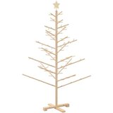 vidaXL Drveno božićno drvce Prirodna 150 cm Masivna borovina | shoptok.hr