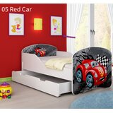  Dječji krevet ACMA s motivom + ladica 140x70 cm 05 Red Car | shoptok.hr