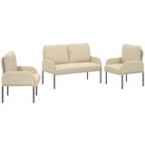 vidaXL Setovi sofa s jastukom 3 pcs Krema 115 x 56 x 80 cm Šperploča - Krema Cijene