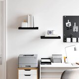  Plutajuće zidne police 2 kom crne 40 x 23 x 3,8 cm MDF | shoptok.hr
