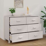  Komoda HAMAR bijela 113 x 40 x 80 cm od masivne borovine | shoptok.hr