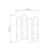 Hanah home Wave - Oak stenski obešalnik, (21268297) | Shoptok.si