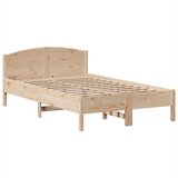 vidaXL Krevet s regalom za knjige bez madraca 135x190 cm od borovine | shoptok.hr
