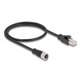 M12 Adapter Cable D-coded 4 pin female to RJ45 male 50 cm