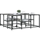 vidaXL klubska mizica siva sonoma 91x91x40 cm inženirski les | Shoptok.si