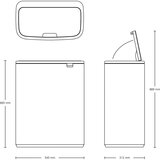 Brabantia Mat črn jeklen koš za smeti na dotik 60 l Bo Touch Bin – | Shoptok.si