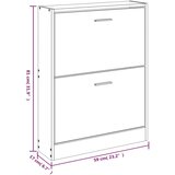 Ormarić za cipele boja hrasta 59x17x81 cm konstruirano drvo | Eponuda.com