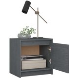  Noćni ormarići 2 kom sivi 40 x 30 5 x 40 cm od masivne borovine | shoptok.hr