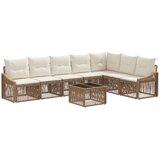 vidaXL Vrtna sedežna garnitura 8 pcs Bež poli ratan, (5000272528) | Shoptok.si
