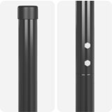 vidaXL Ograjni stebri 2 pcs Siva 140 cm Jeklo s prašnim premazom | Shoptok.si