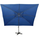 vidaXL Vrtni senčnik z dvojno streho sinje moder 400x300 cm | Shoptok.si
