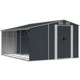  Vrtna kućica antracit 277 x 365,5 x 179 cm od pocinčanog čelika | shoptok.hr