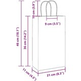  Papirnate vrećice 50 kom s ručkama ružičaste 21x11x36 cm | shoptok.hr