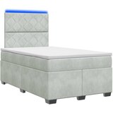  Boxspring krevet s madracem Svjetlosiva 120 x 190 cm Baršun | shoptok.hr