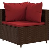 vidaXL 6-dijelna vrtna garnitura s jastucima smeđa od poliratana | shoptok.hr