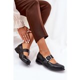Laura Messi Leather Women's Shoes With Buckle Laura 2980 Black | Shoptok.si