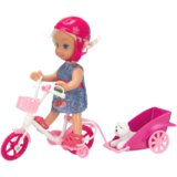 Mini punčka na kolesu s prikolico in psom | Shoptok.si
