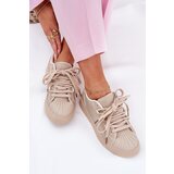 Boto Women's sneakers with decoration on platform beige Eanneth | shoptok.hr