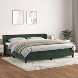  Box spring postelja z vzmetnico temno zelena 200x200 cm žamet, (20897604) | Shoptok.si