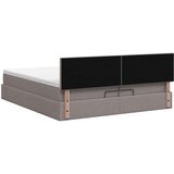  Krevet od pjene s madracem i LED-om Sivosmeđa 200 x 200 cm | shoptok.hr