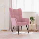 The Living Store Stol za sproščanje roza žamet - Stol Za Sproščanje, (21420406) | Shoptok.si