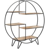 Livetastic regal 120/130/32 cm črna, barve hrasta | Shoptok.si