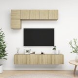  5-dijelni set TV ormarića boja hrasta sonome konstruirano drvo Cijene