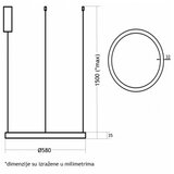 Vesta 355 VISILICA 48W 3000K BELA (O 580 mm) | ePonuda.com