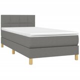  box spring s madracem LED tamnosivi 100x200 cm tkanina | shoptok.hr
